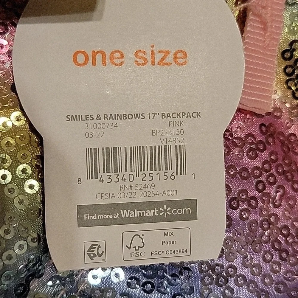 NWT Smiles & Rainbows 17" Backpack 🎒 ❤️ - Picture 5 of 5